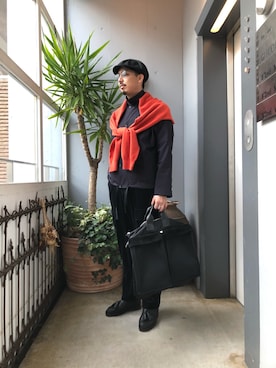 「YANTOR（ヤントル）のアイテム（ジャケット/アウター）」を使った、野田崇太郎 GARDEN渋谷さん（メンズ・183cm）の冬コーディネート