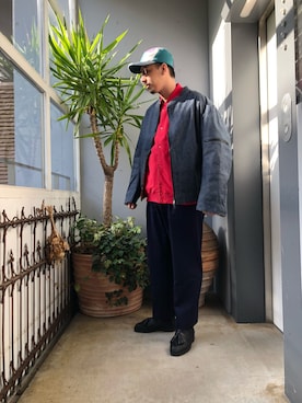 「CLAMP（クランプ）のアイテム（スウェット）」を使った、野田崇太郎 GARDEN渋谷さん（メンズ・183cm）の冬コーディネート