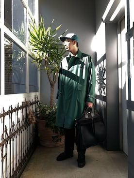 「blohm」｜「アイテム（ステンカラーコート）」を使った、野田崇太郎 GARDEN渋谷さん（メンズ・183cm）の冬コーディネート
