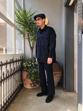 「BLOHM（ブローム）のアイテム」を使った、野田崇太郎 GARDEN渋谷さん（メンズ・183cm）の冬コーディネート