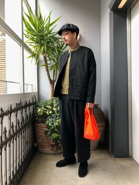 「YANTOR（ヤントル）のアイテム（ジャケット/アウター）」を使った、野田崇太郎 GARDEN渋谷さん（メンズ・183cm）の冬コーディネート