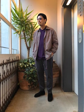 「blohm」｜「アイテム（ブルゾン）」を使った、野田崇太郎 GARDEN渋谷さん（メンズ・183cm）の春コーディネート