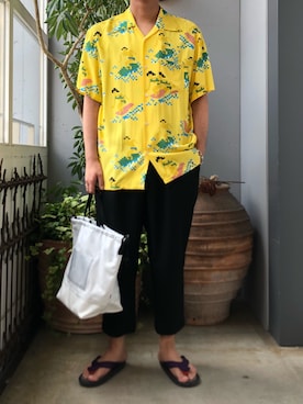 「JOJO（ジョジョ）のアイテム」を使った、野田崇太郎 GARDEN渋谷さん（メンズ・183cm）の夏コーディネート