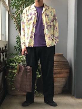 「URU（ウル）のアイテム」を使った、野田崇太郎 GARDEN渋谷さん（メンズ・183cm）の夏コーディネート