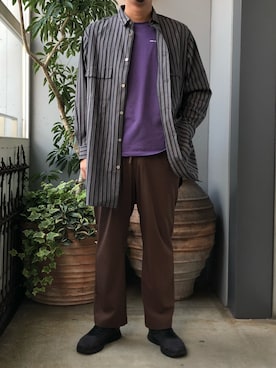 「ROBES&CONFECTIONS（ローブスコンフェクションズ）のアイテム」を使った、野田崇太郎 GARDEN渋谷さん（メンズ・183cm）の夏コーディネート