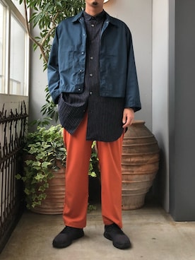 「bukht」｜「アイテム（ブルゾン）」を使った、野田崇太郎 GARDEN渋谷さん（メンズ・183cm）の夏コーディネート