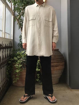 「ROBES&CONFECTIONS（ローブスコンフェクションズ）のアイテム」を使った、野田崇太郎 GARDEN渋谷さん（メンズ・183cm）の夏コーディネート