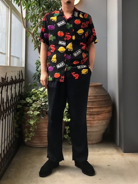 「BLOHM（ブローム）のアイテム」を使った、野田崇太郎 GARDEN渋谷さん（メンズ・183cm）の夏コーディネート