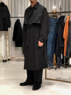 「Toironier（トワロニエ）のアイテム（トレンチコート）」を使った、野田崇太郎 GARDEN渋谷さん（メンズ・183cm）の秋コーディネート