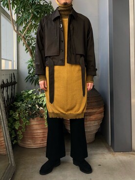 「YANTOR（ヤントル）のアイテム（トップス）」を使った、野田崇太郎 GARDEN渋谷さん（メンズ・183cm）の秋コーディネート