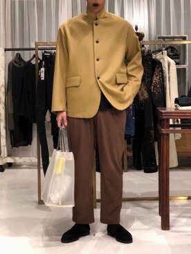 「秋冬」｜「アイテム（スリッポン）」を使った、野田崇太郎 GARDEN渋谷さん（メンズ・183cm）の秋コーディネート