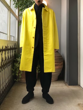 「blohm」｜「アイテム（ステンカラーコート）」を使った、野田崇太郎 GARDEN渋谷さん（メンズ・183cm）の冬コーディネート