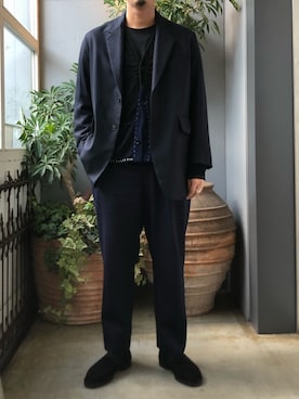 「BLOHM（ブローム）のアイテム」を使った、野田崇太郎 GARDEN渋谷さん（メンズ・183cm）の冬コーディネート