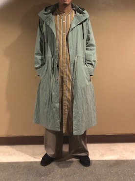 「POLYPLOID（ポリプロイド）のアイテム（モッズコート）」を使った、野田崇太郎 GARDEN渋谷さん（メンズ・183cm）の冬コーディネート