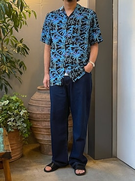 「aloha blossom（アロハブロッサム）のアイテム」を使った、野田崇太郎 GARDEN渋谷さん（メンズ・183cm）の夏コーディネート