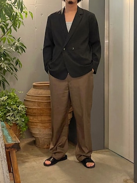 「saby（サバイ）のアイテム（ジャケット/アウター）」を使った、野田崇太郎 GARDEN渋谷さん（メンズ・183cm）の夏コーディネート