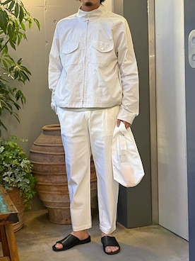 「GARDEN TOKYO（ガーデントウキョウ）のアイテム（ブルゾン）」を使った、野田崇太郎 GARDEN渋谷さん（メンズ・183cm）の夏コーディネート