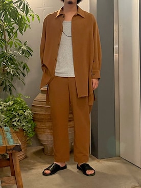 「URU（ウル）のアイテム」を使った、野田崇太郎 GARDEN渋谷さん（メンズ・183cm）の夏コーディネート