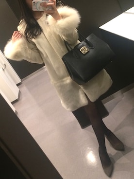 「MISCH MASCH（ミッシュマッシュ）のアイテム（その他アウター）」を使った、ladyさん（レディース・161cm）の冬コーディネート