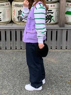 「FTC（エフティーシー）のアイテム」を使った、pataさん（レディース・153cm）の春コーディネート
