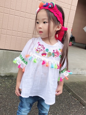 「グラグラ」｜MLLさん（キッズ・90cm）の夏コーディネート