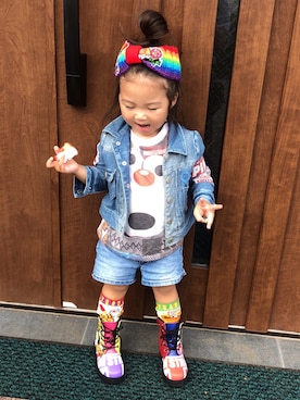 「JAM（ジャム）のアイテム」を使った、MLLさん（キッズ・90cm）の秋コーディネート