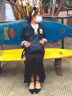 「GRL（グレイル）のアイテム（バックパック/リュック）」を使った、フルグラさん（レディース・160cm）の春コーディネート