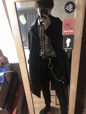 「niko and...（ニコアンド）のアイテム（トレンチコート）」を使った、りゅのお洋服日記さん（メンズ・173cm）の春コーディネート
