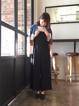 「FIL DE FER（フィルデフェール）のアイテム（オールインワン・サロペット）」を使った、tuu.さん（レディース・150cm）の冬コーディネート