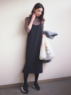 「CIBONE（シボネ）のアイテム」を使った、MARIKOさん（レディース・168cm）の冬コーディネート