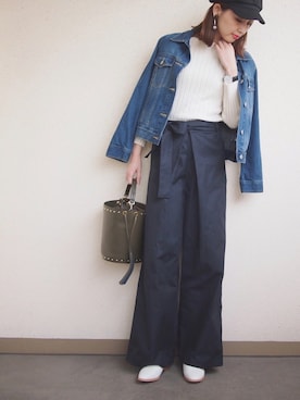 「rous（ラス）のアイテム」を使った、MARIKOさん（レディース・168cm）の春コーディネート