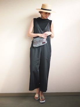 「BRIEFING（ブリーフィング）のアイテム」を使った、MARIKOさん（レディース・168cm）の夏コーディネート