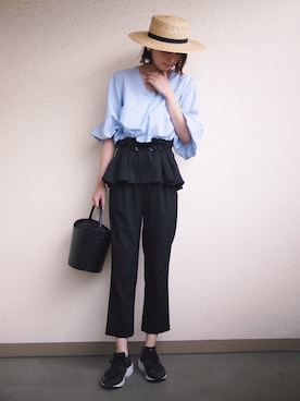 「ハラチ」｜「アイテム（アクセサリー）」を使った、MARIKOさん（レディース・168cm）の夏コーディネート