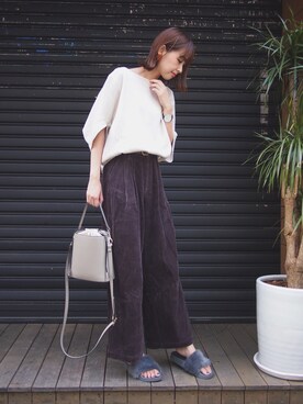 SLOBE IENAのアイテムを使った「ファーサンダル」の人気