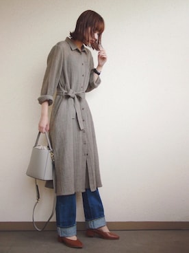 「rous（ラス）のアイテム」を使った、MARIKOさん（レディース・168cm）の秋コーディネート