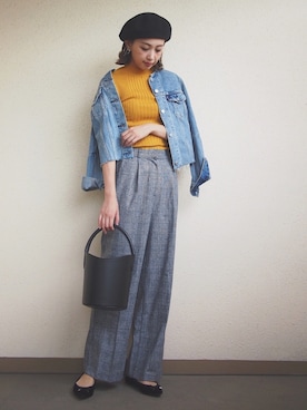 「rous（ラス）のアイテム」を使った、MARIKOさん（レディース・168cm）の秋コーディネート