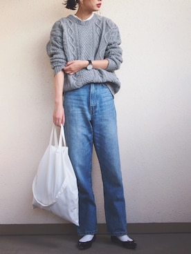 「rous（ラス）のアイテム」を使った、MARIKOさん（レディース・168cm）の秋コーディネート