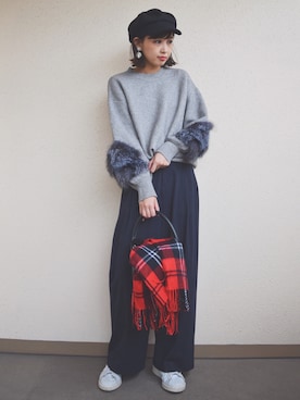 「rous（ラス）のアイテム」を使った、MARIKOさん（レディース・168cm）の秋コーディネート