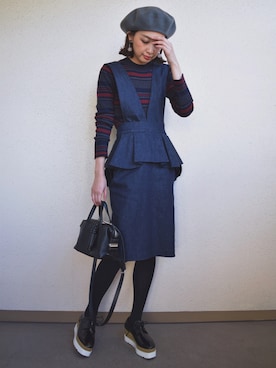 「rous（ラス）のアイテム」を使った、MARIKOさん（レディース・168cm）の秋コーディネート