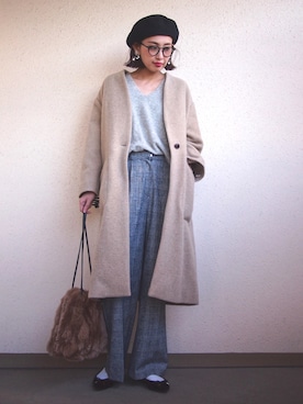 「rous（ラス）のアイテム」を使った、MARIKOさん（レディース・168cm）の冬コーディネート