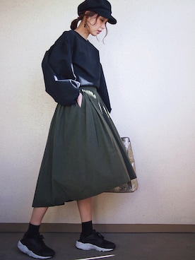 「ハラチ」｜「アイテム（アクセサリー）」を使った、MARIKOさん（レディース・168cm）の冬コーディネート