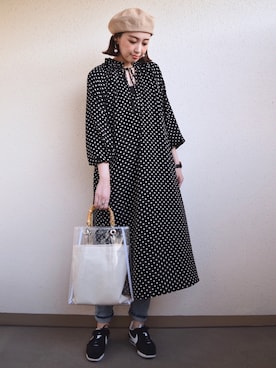 「H&M（エイチ・アンド・エム）のアイテム（ワンピース）」を使った、MARIKOさん（レディース・168cm）の春コーディネート