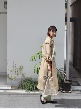 「Libra Cue（リブラ キュー）のアイテム（シャツワンピース）」を使った、MARIKOさん（レディース・168cm）の秋コーディネート