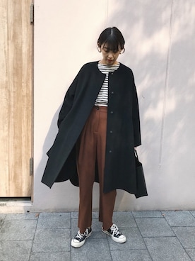 「大晦日」｜「アイテム（チェスターコート）」を使った、MARIKOさん（レディース・168cm）の冬コーディネート