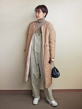 「niko and...（ニコアンド）のアイテム（サロペット/オーバーオール）」を使った、MARIKOさん（レディース・168cm）の冬コーディネート