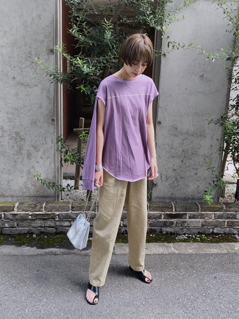 6(ROKU)＞BACK GOMU PANTS/パンツ ◇を使った人気ファッション