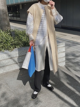 「BLACK BY MOUSSY（ブラックバイマウジー）のアイテム（その他アウター）」を使った、MARIKOさん（レディース・168cm）の春コーディネート