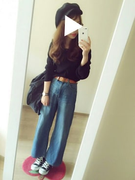 「URBAN RESEARCH Sonny Label（アーバンリサーチサニーレーベル）のアイテム（キャスケット）」を使った、chocoさん（レディース・153cm）の秋コーディネート