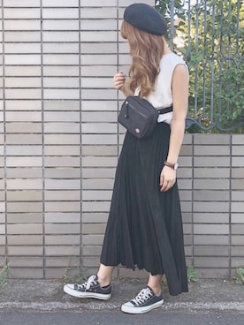 「Dieu（ディユウ）のアイテム」を使った、chocoさん（レディース・153cm）の夏コーディネート