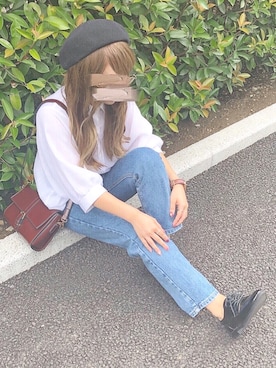 「chocomee（チョコミー）のアイテム（ショルダーバッグ）」を使った、chocoさん（レディース・153cm）の秋コーディネート
